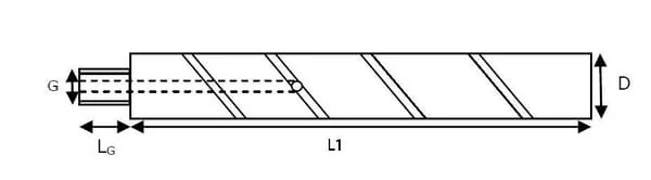 Kramp - UNSTGGS35290CR - Pin 35x290mm Thread: M27 Kramp
