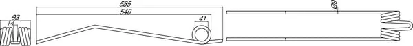 Kramp - VF1660042086KR - Spring Tine For Deutz-Fahr