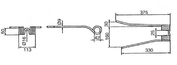 Kramp - VGPZ111KR - Rotary Tine CCW PZ