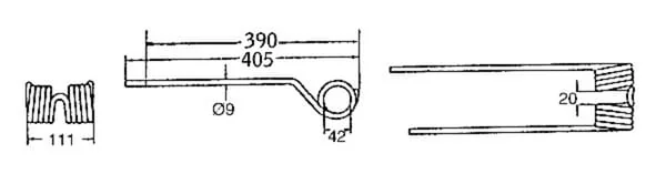 Kramp - VGPZ339KR - Rotary Tine CCW PZ