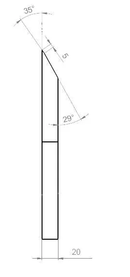 Kramp - WCB321120 - Wood Chipper Blade 164.5x235x20