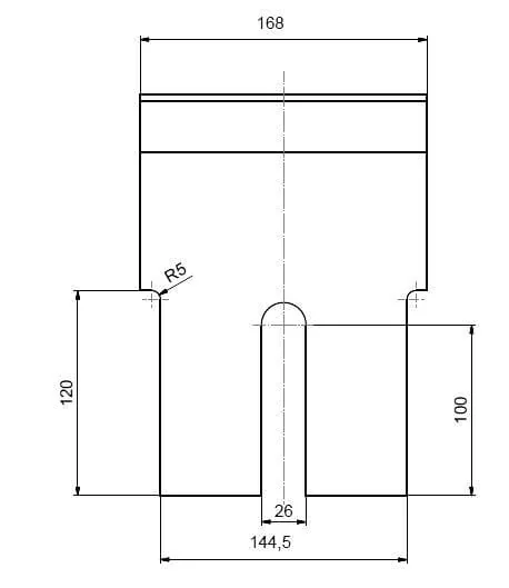 Kramp - WCB330940 - Wood Chipper Blade 168x235x20