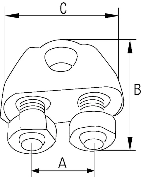 Kramp - WL06RVS - Wire Rope Clip S.S. A4 6mm