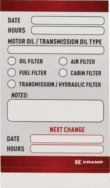 Kramp - WP005510 - Workshop Sticker English (100x)
