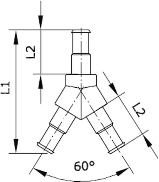 Kramp - YCH4B - Y-Connector