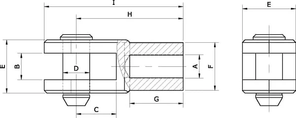 Kramp - YCM10125 - Rod Clevis M10x1.25