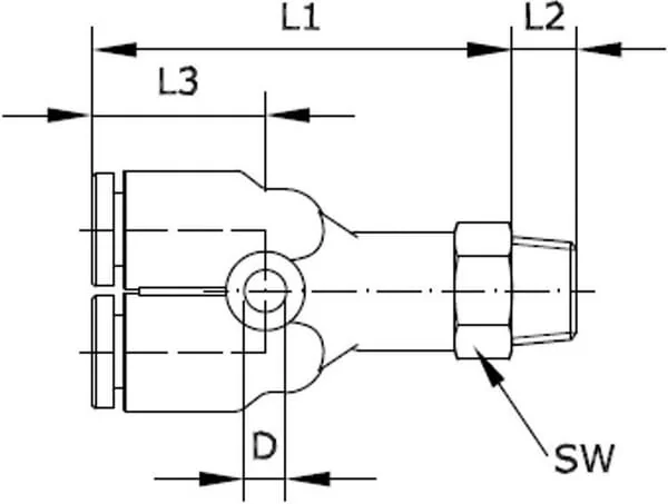 Kramp - YCRMT1038P - Push-In Fitting