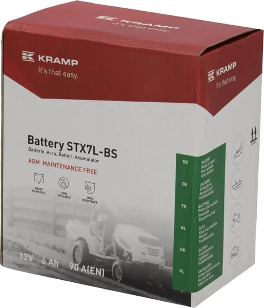 Kramp - YTX7LBSKR - Battery 12V 6Ah 90A Closed Kramp