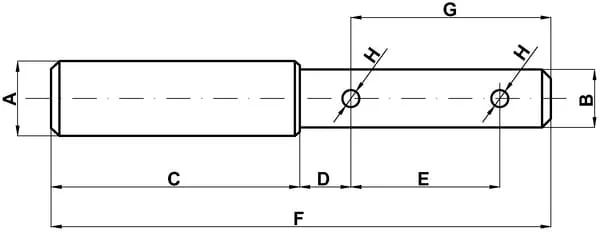 Kramp - Z325168HKR - Pin 19mm/25mm Cat.1/2 Kramp