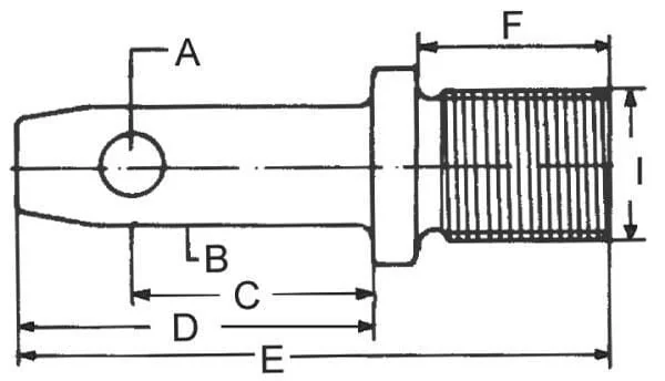 Kramp - Z422167KR - Lower Link Pin 22x53mm Thread: 1-1/8"x35.7mm Cat.1 Kramp