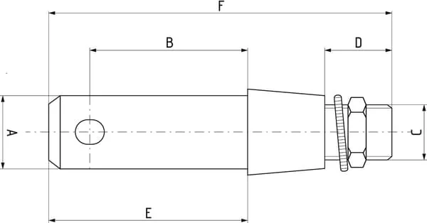 Kramp - Z422191KR - Lower Link Pin 22x125mm Kramp