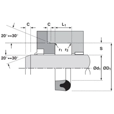 Kramp - ZA1008013DS - Kramp Piston Seal 100x80x13 DS