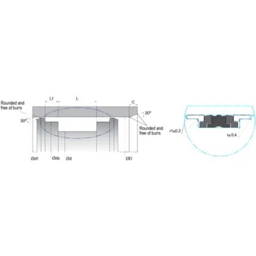 Kramp - ZA10080254DBM - Piston Seal 100x80x25.4mm Kramp