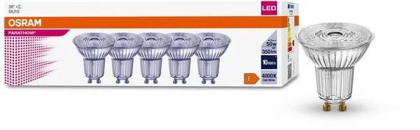 Ledvance - P1650830B5G3 - LED Bulb 4.3W 830 GU10 (5pcs)