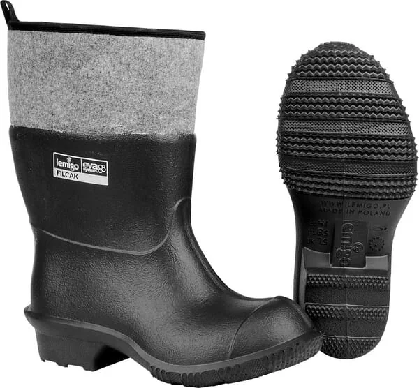Lemigo - 1965804045 - Boots Black Size 10.5 Felt Wellingtons Lemigo