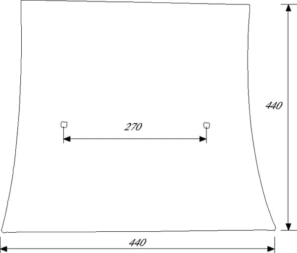 LEMKEN - 3442050 - Mouldboard rear part