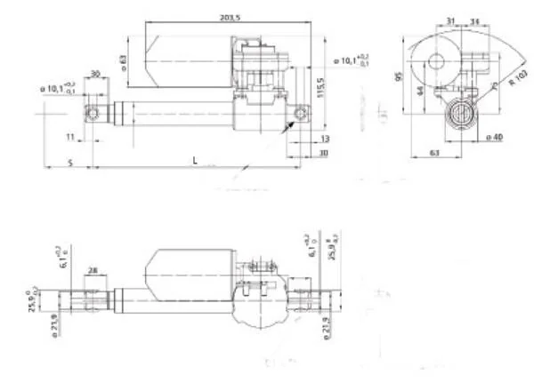 LINAK - LA3011000010050N - Actuator 12V S=100