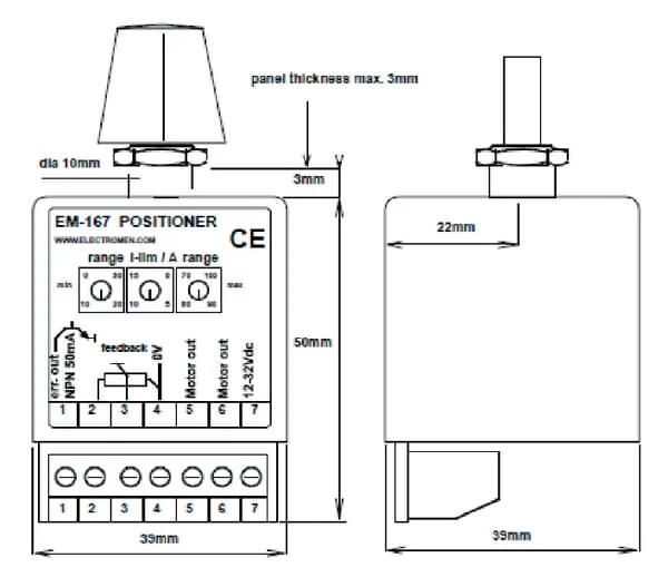 LINAK - TREM167 - Positioning Module With Switch