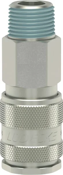 Luedecke - ESAI38A - Luedecke Quick Coupling External Thread BSP 3/8"