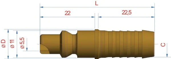 Lüdecke - ESO9S - Hydraulic Plug/Fitting 9mm