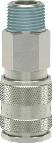 Luedecke - ESOI14A - Luedecke Quick Coupling Male Thread BSP 1/4"