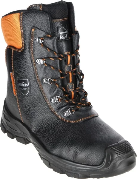 Lupriflex - 361647 - Chainsaw Boots Size 47/UK 12, Black/Orange, Eco Hunter Basic, Lupriflex