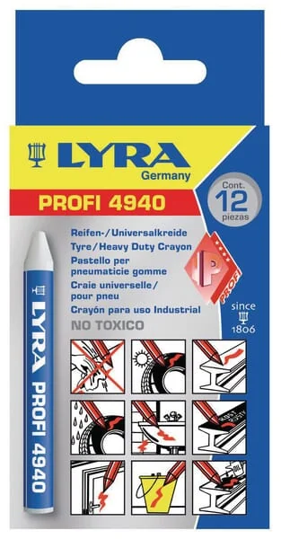 Lyra - HG4940001 - Tyre Chalk White 12 PCS