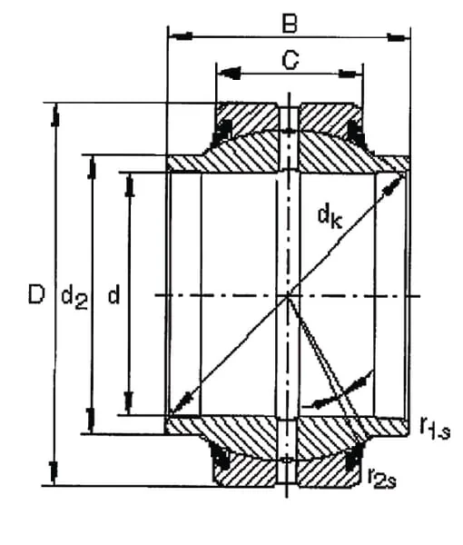 Mac Power - GE35HO2RS - Radial Spherical Plain Bearing 35x55x35/20mm, Mac Power