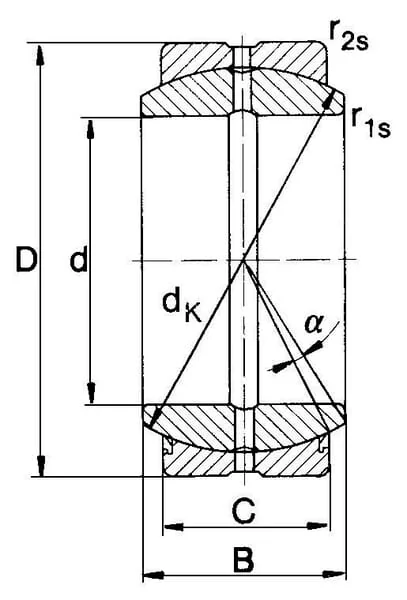 Mac Power - GE45DO2RS - Radial Spherical Plain Bearing 45x68x32/25mm, Mac Power