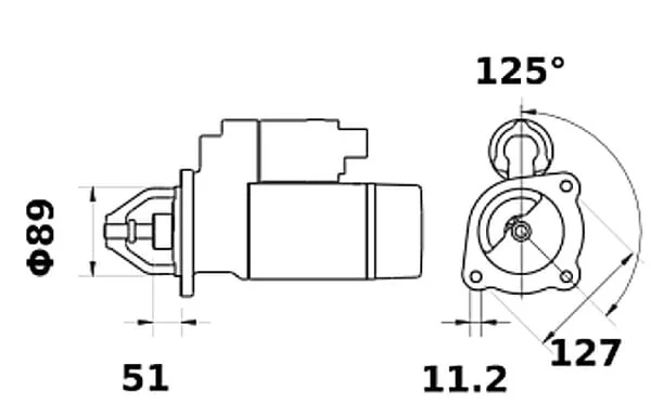 Mahle - IS1418 - Starter 12V, 4.2kW, 9-Teeth, CW, With Reduction Gear