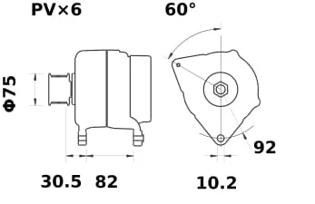 Mahle - MG772 - Alternator 14V 120A