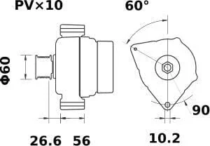Mahle - MG894 - Alternator 14V 150A