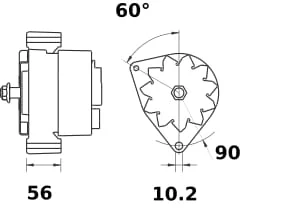 Mahle - MG927 - Alternator 14V 120A