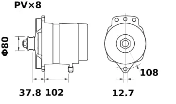 Mahle - MG93 - Alternator 48V 180A