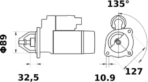 Mahle - MS222 - Starter 12V 3.2kW