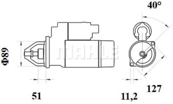 Mahle - MS894 - Starter 12V 4KW