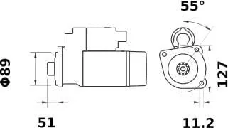 Mahle - MS971 - Starter 24V 5.5KW