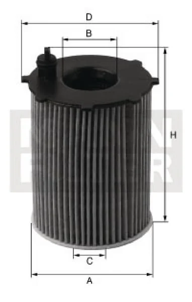 Mann Filter - HU8001X - Oil Filter Element, Metal-Free