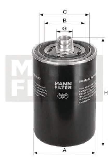 Mann Filter - WD96219 - Hydraulic Oil Change Filter