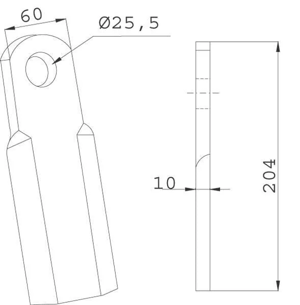 Maschio - T40005141R - Straight Blade 210 mm Maschio