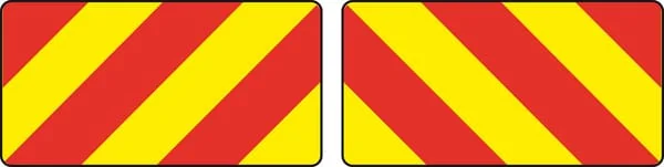 Mazon - WB5642822IT - Hazard Sign Set of 2x Aluminium 562x282x2mm