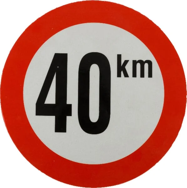 Mazon - WB69108 - Sticker 40 KM Belgium 150 MM