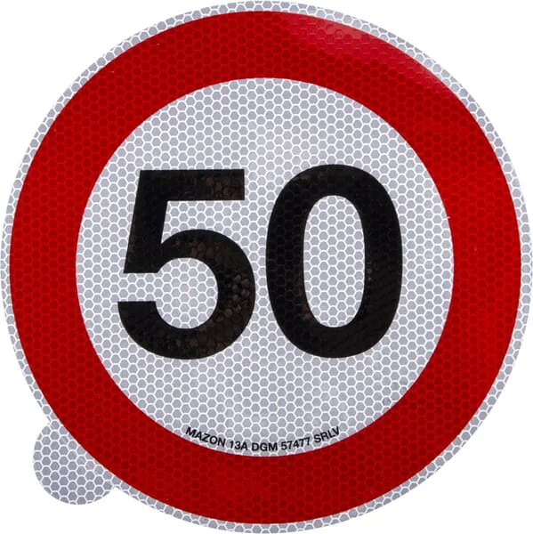 Mazon - WB7950IT - Sticker With Speed Limit Sign: 50km/h Diameter 220mm Mazon