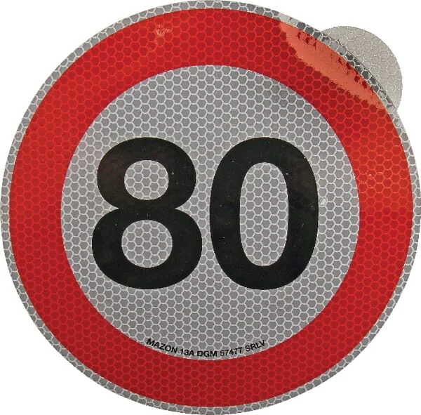 Mazon - WB7980IT - Sticker With Speed Limit Sign: 80km/h Mazon