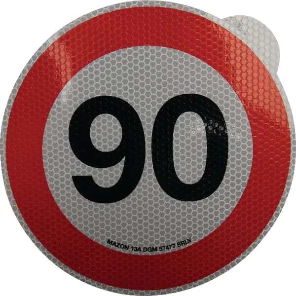 Mazon - WB7990IT - Sticker With Speed Limit Sign: 90km/h Mazon