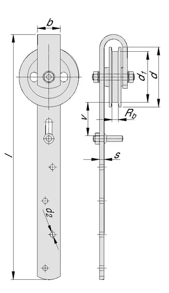 MEA - TB11330455 - Gate Rollers Cast-Iron 120mm Loose
