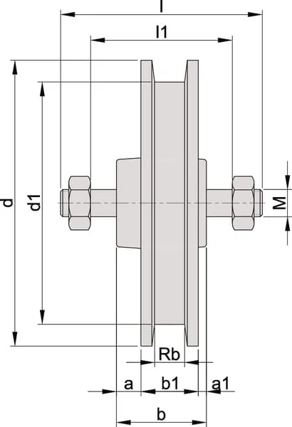 MEA - TB11330463 - Gate Rollers Cast-Iron 140mm Loose