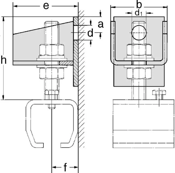 MEA - TB335315 - MEA Wall Bracket Single Gr.0