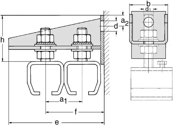 MEA - TB335410 - MEA Wall Bracket Double Gr.1 & 2