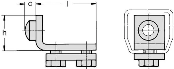 MEA - TB336130 - MEA Door Buffer Tube Mount Size 3